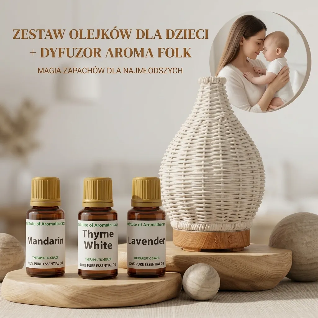ZESTAW DLA DZIECI - Bezpieczne olejki eteryczne + dyfuzor Aroma Folk